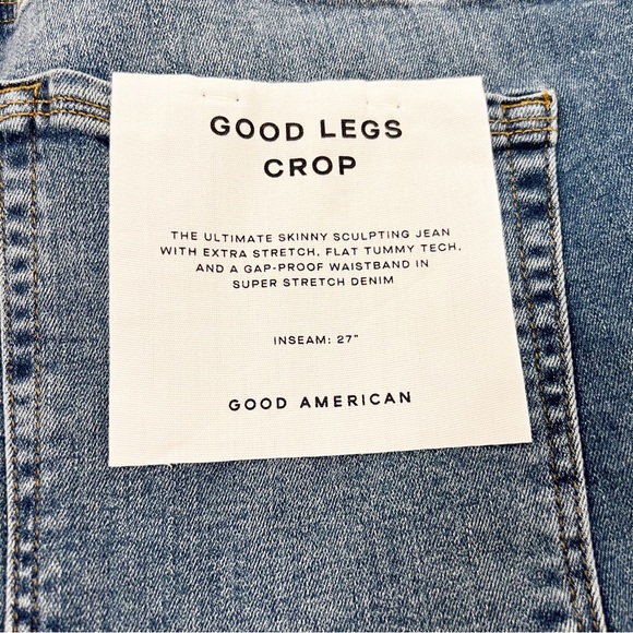 NWT-Good American Good Legs Cropped Jeans - Picture 6 of 11